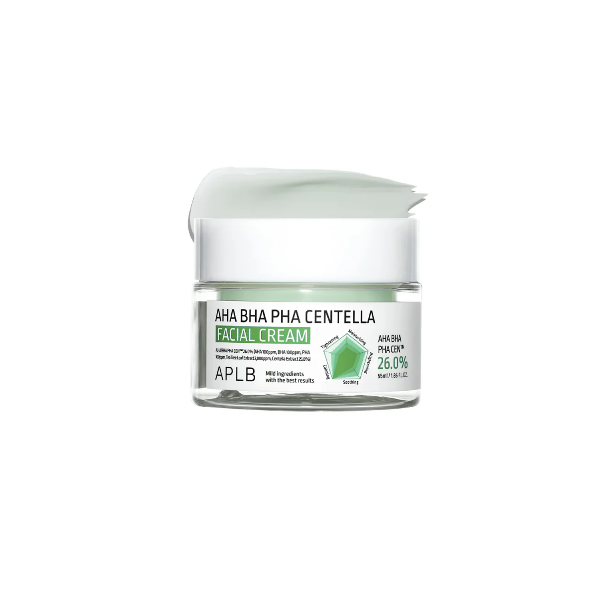 AHA BHA PHA Centella Facial Cream 55ml