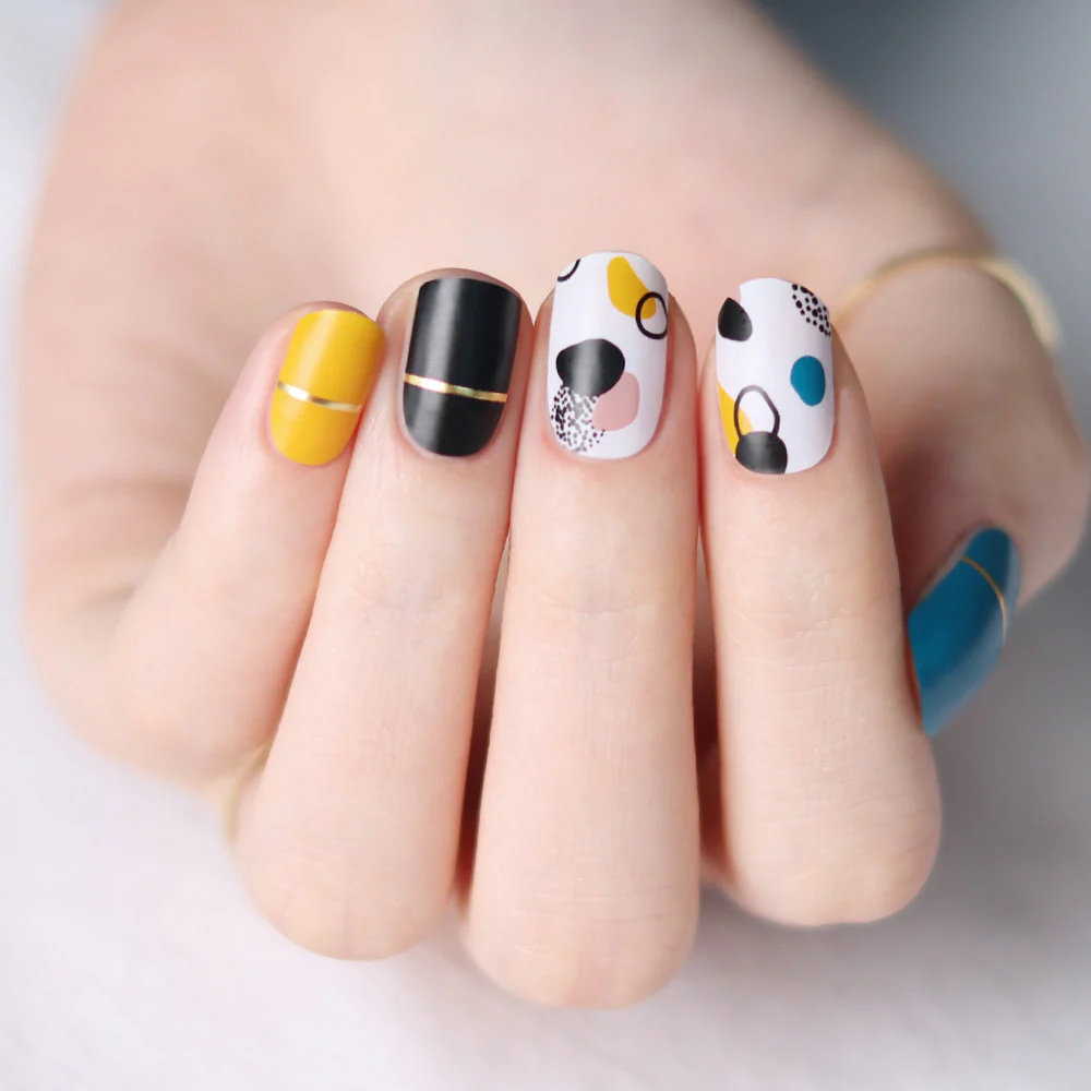 Gel Nail Strips - Hand Drawing Matte - Image 2