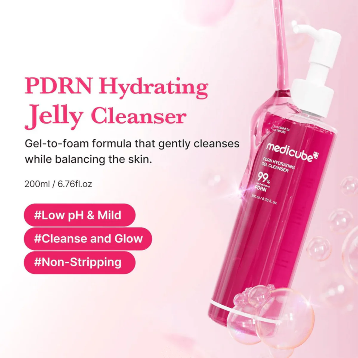 PDRN Hydrating Gel Cleanser 200ml - Image 3