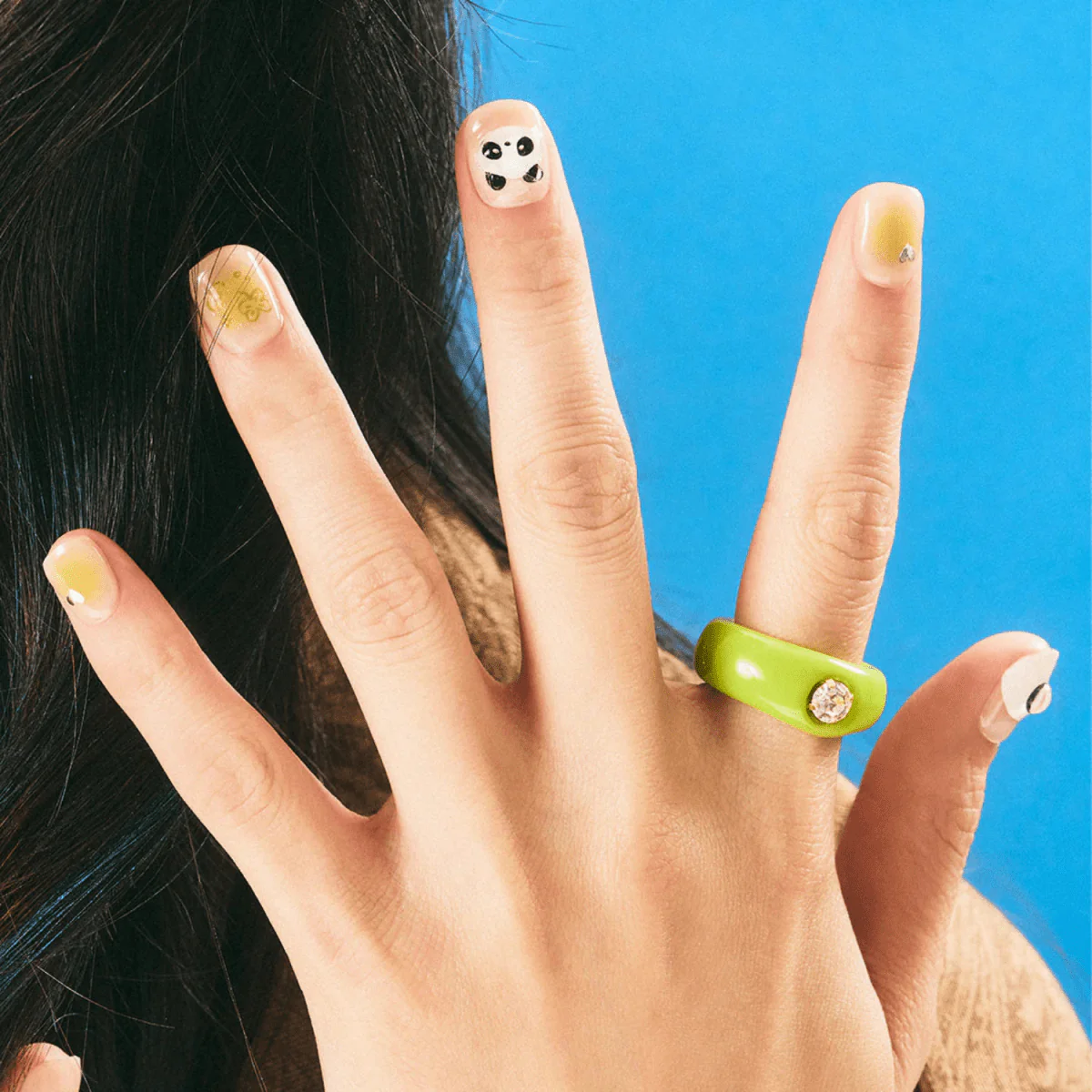 Semi-Cured Gel Nail - N Lucky Panda - Image 3
