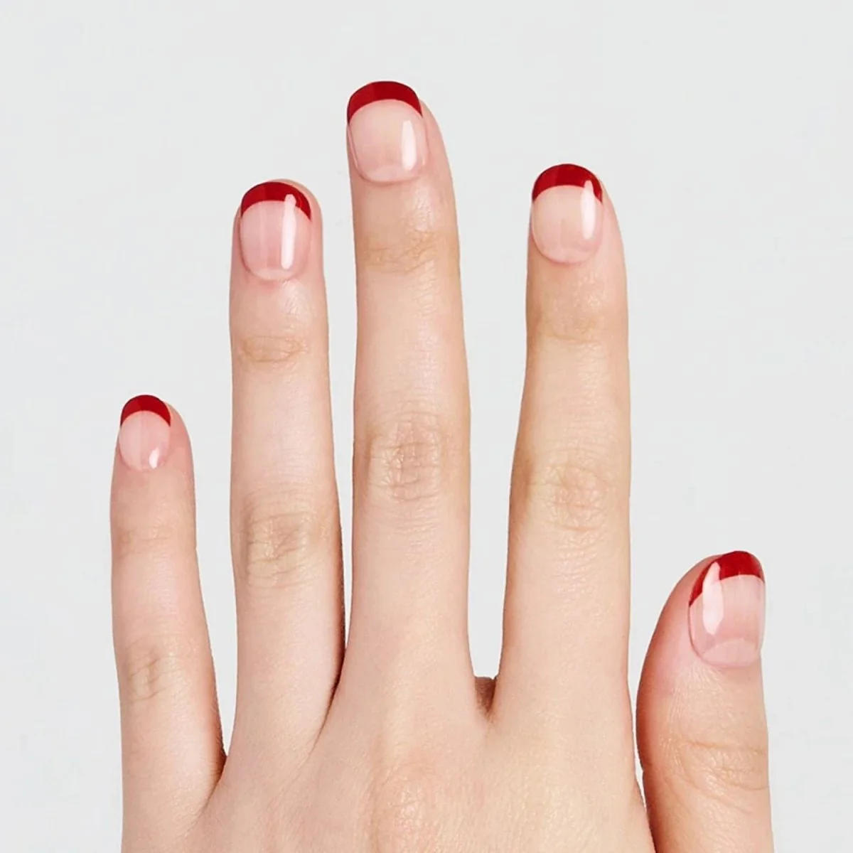 Semi-Cured Gel Nail - N Ruby French - Image 3
