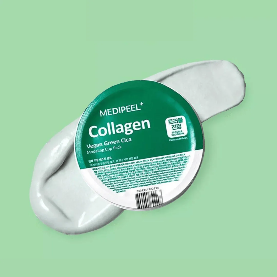 Vegan Green Cica Collagen Modeling Cup Pack 28g - Image 2